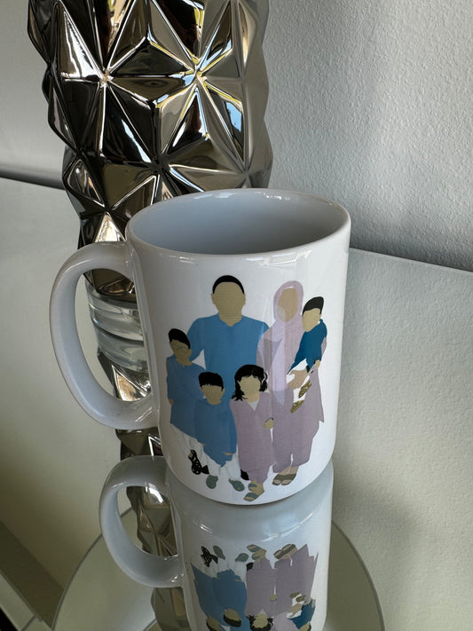 Family Faceless Portrait Mug