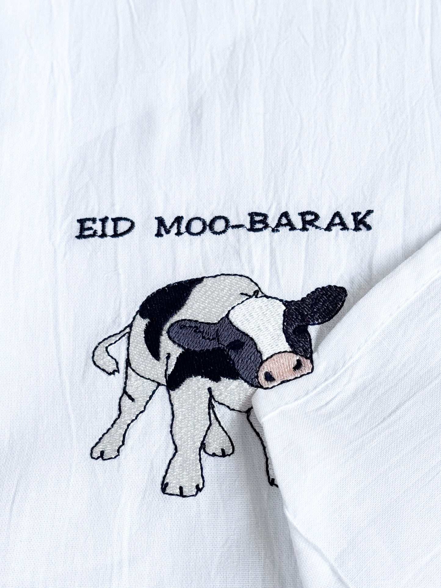 Eid Moo-Barak Cute Cow Kitchen Towel