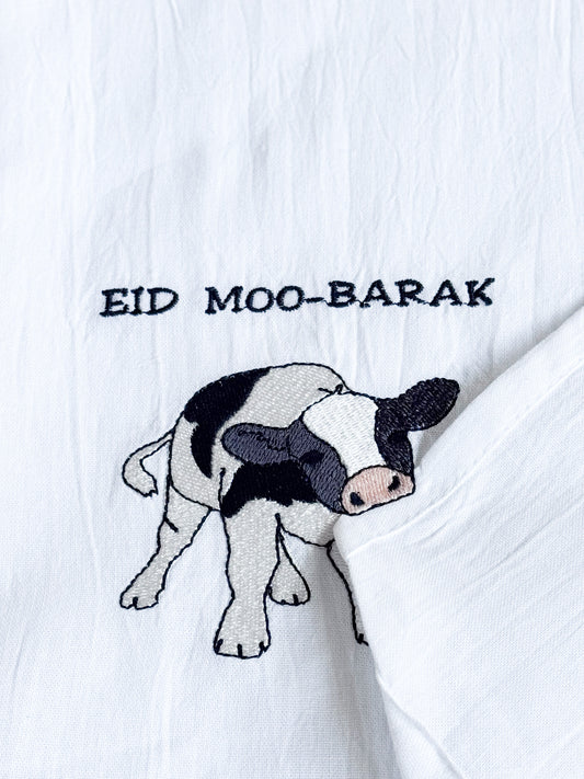 Eid Moo-Barak Cute Cow Kitchen Towel