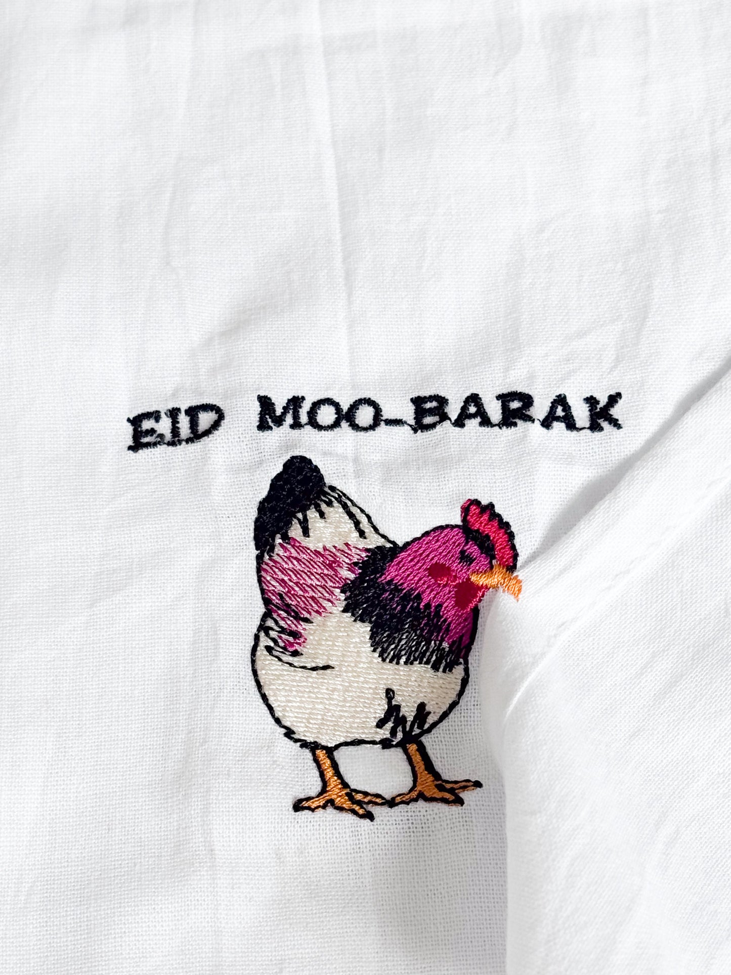 Eid Moo-Barak Cute Chicken Kitchen Towel