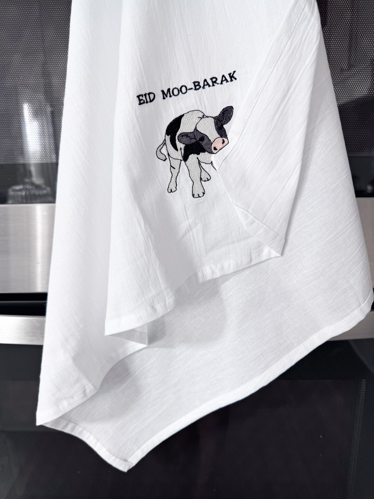 Eid Moo-Barak Cute Cow Kitchen Towel
